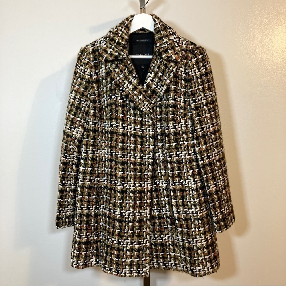 NWT Talbots Luxe Woven Jacket wool and metallic blend size small